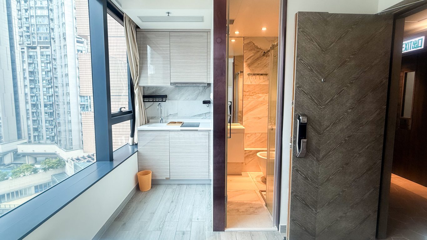 Bright and tranquil Y11 Student Residence offers private single rooms with large floor-to-ceiling windows